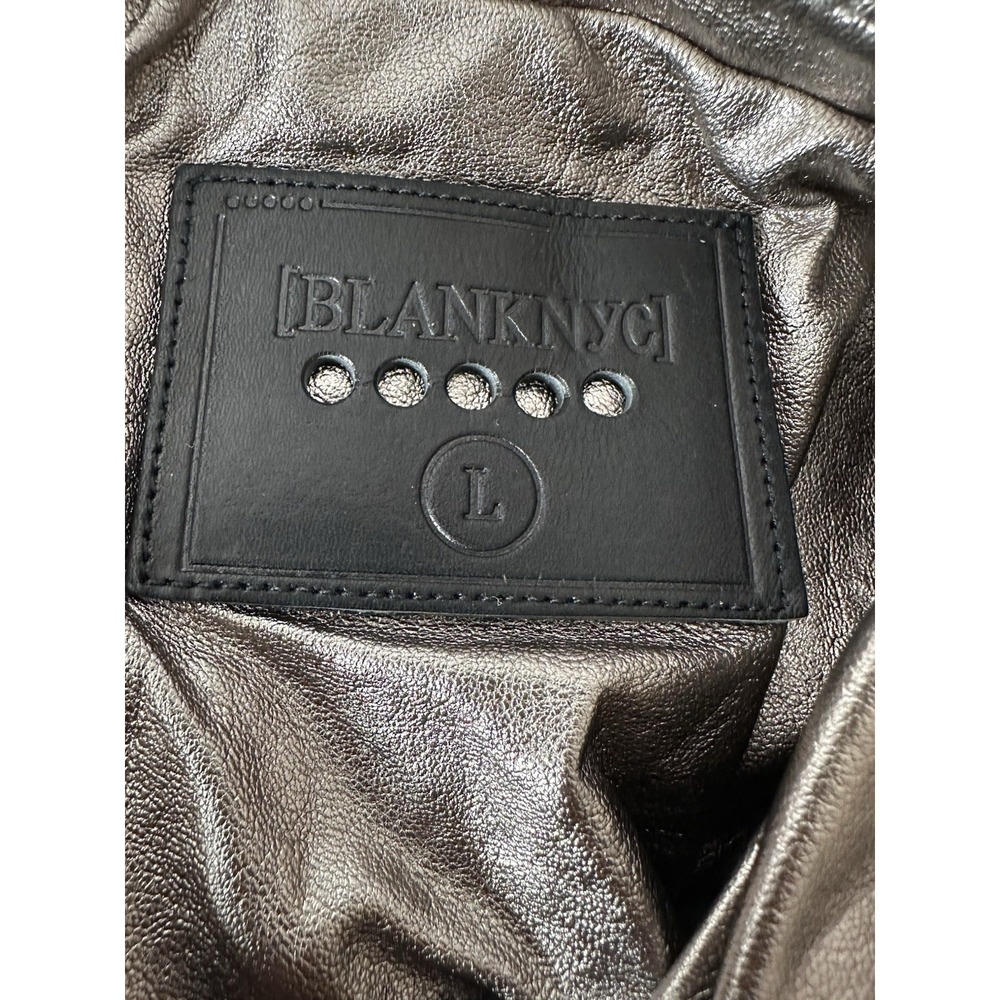 New Blank NYC Jacket Women's Large Faux Leather Pockets Moto Crop Outdoor - Picture 4 of 12